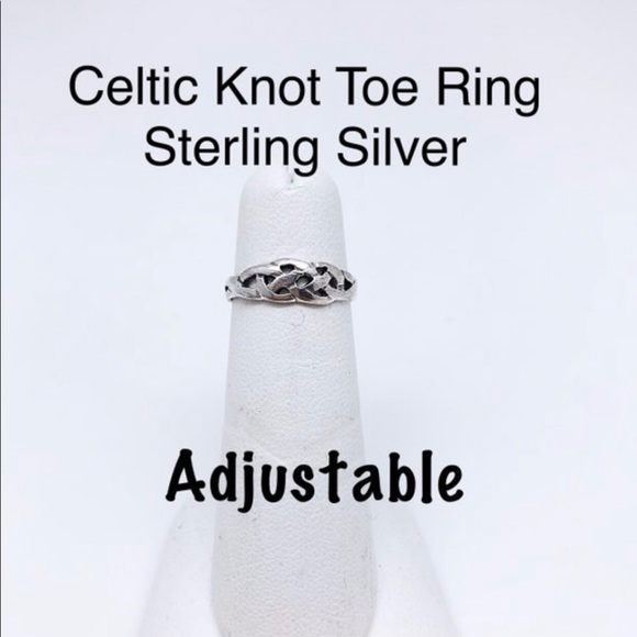 Celtic Knot Sterling Silver Toe Ring, 3/8”, Adjustable, NEW, Ships in Gift Box - Picture 5 of 8